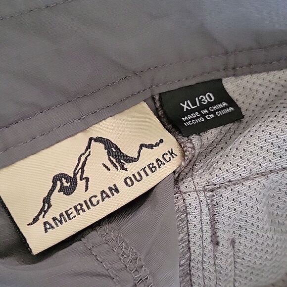 ZIP OFF AMERICAN OUTBACK OUTDOOR MEN'S GRAY SHORTS / PANTS XL 30 - Picture 7 of 9